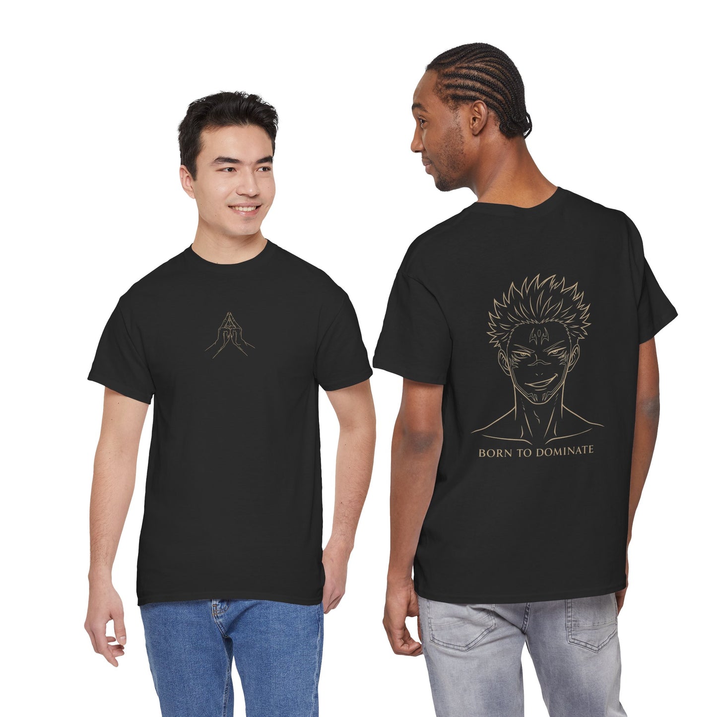 Jujutsu Kaisen Inspired T-Shirt | Unisex | Sukunas' Hand Sign and Smirk