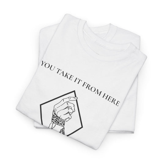 Jujutsu Kaisen inspired T-Shirt | Unisex | 'You Take It From Here' Minimal Nanamis' Hand and Tie Illustration Tee