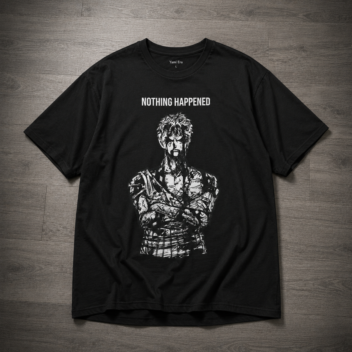 Roronoa Zoro "Nothing Happened" T-Shirt  | One Piece B&W version