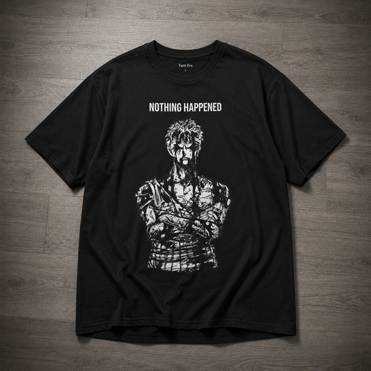 Roronoa Zoro "Nothing Happened" T-Shirt  | One Piece B&W version