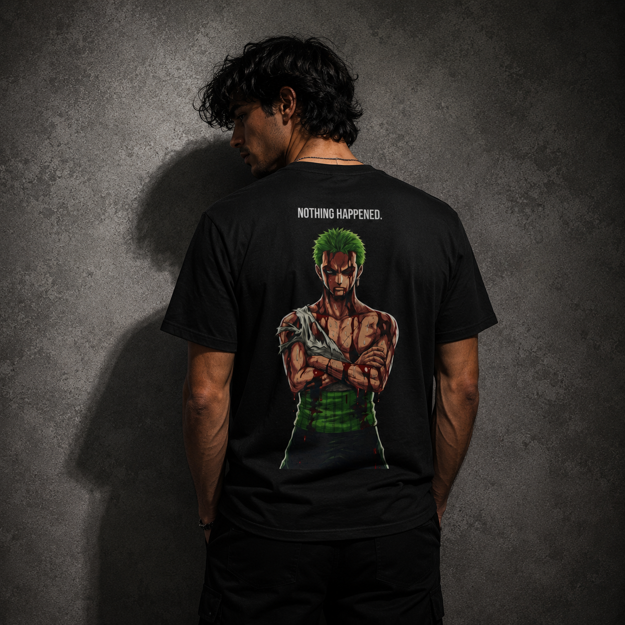 Roronoa Zoro T-Shirt |  'Nothing Happened' One Piece
